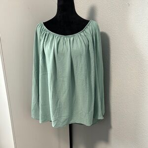 Mint Green Ruched Tunic with Relaxed Fit
